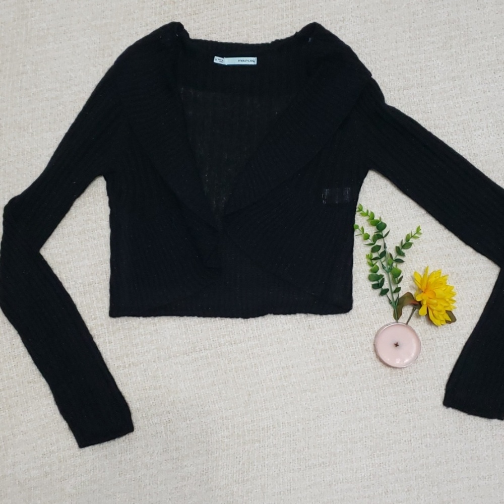Long sleeve cropped cover up